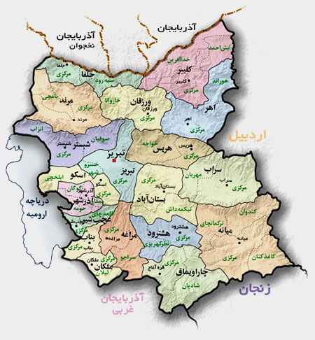 East Azerbaijan Map